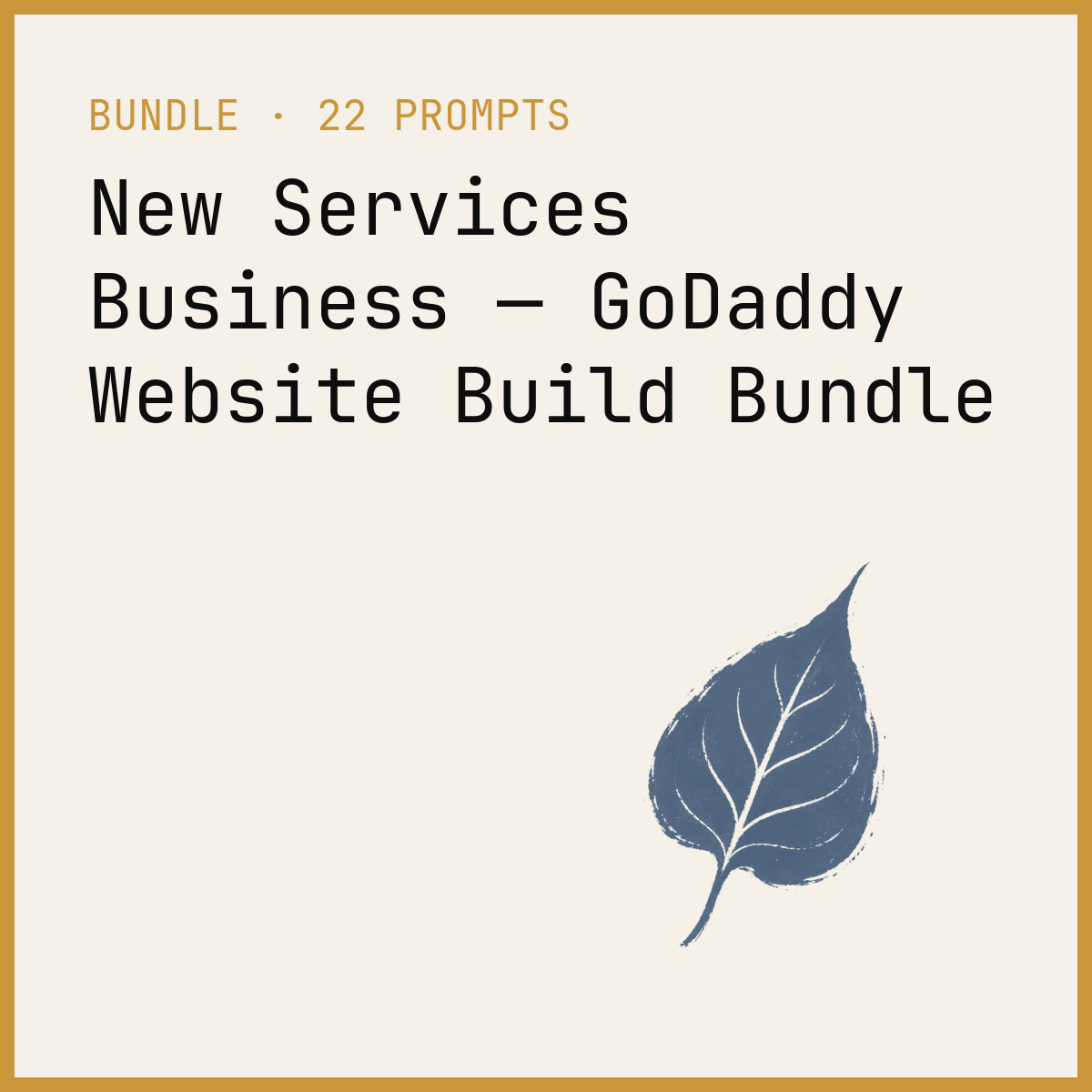 New Services Business — GoDaddy Website Build Bundle
