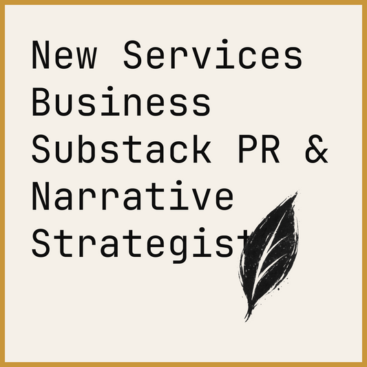 New Services Business Substack PR & Narrative Strategist