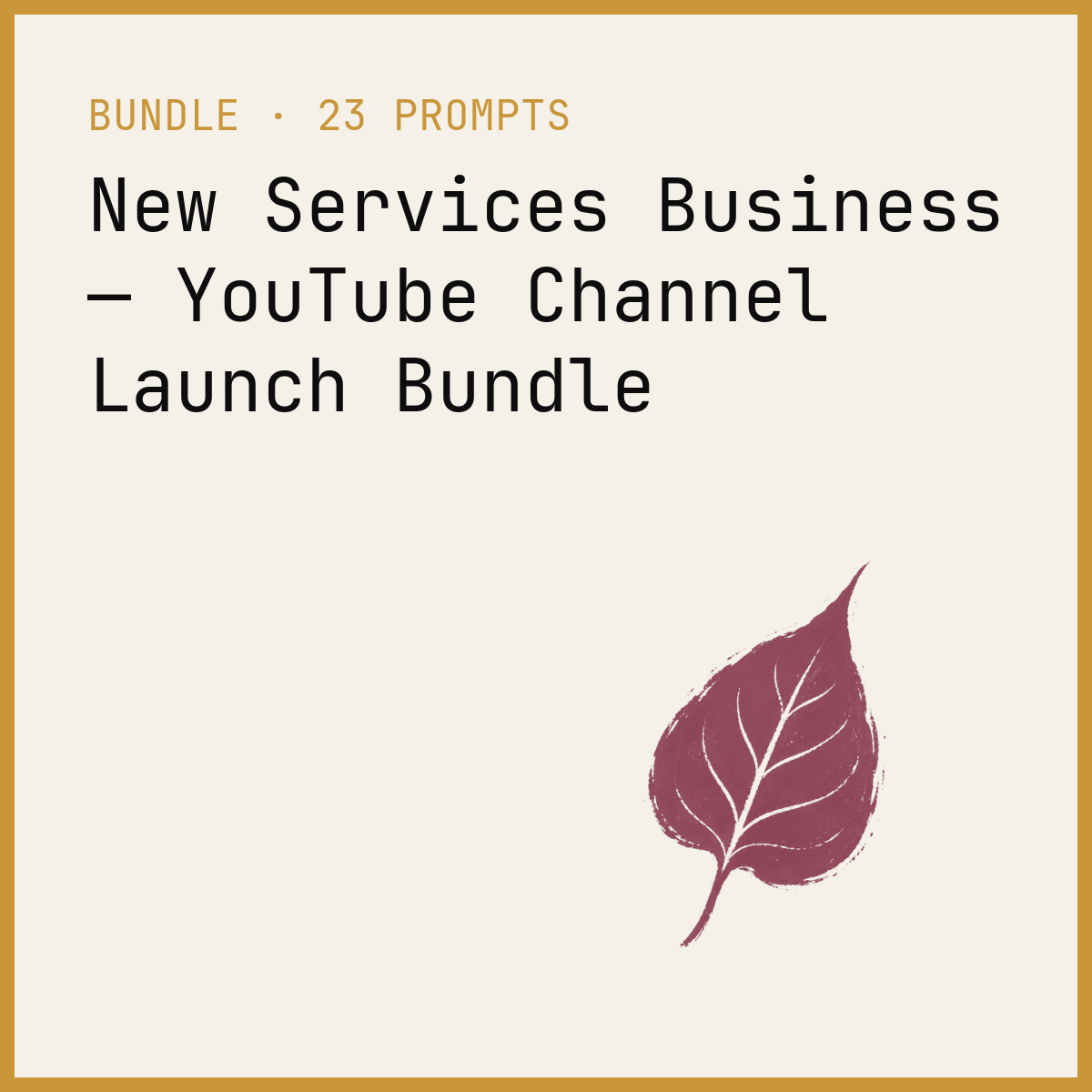 New Services Business — YouTube Channel Launch Bundle