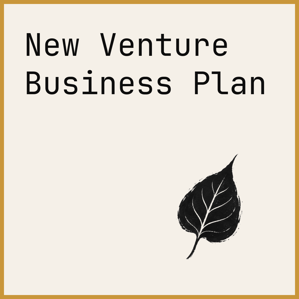 New Venture Business Plan