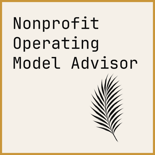 Nonprofit Operating Model Advisor