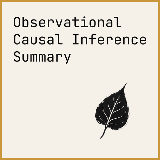 Observational Causal Inference Summary
