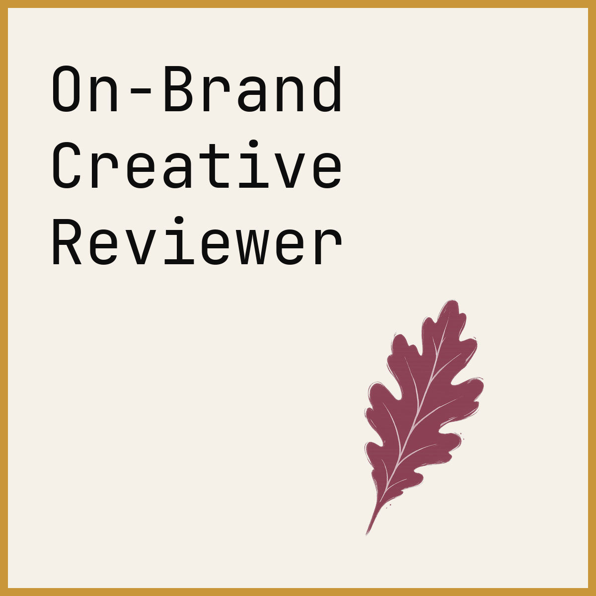 On-Brand Creative Reviewer