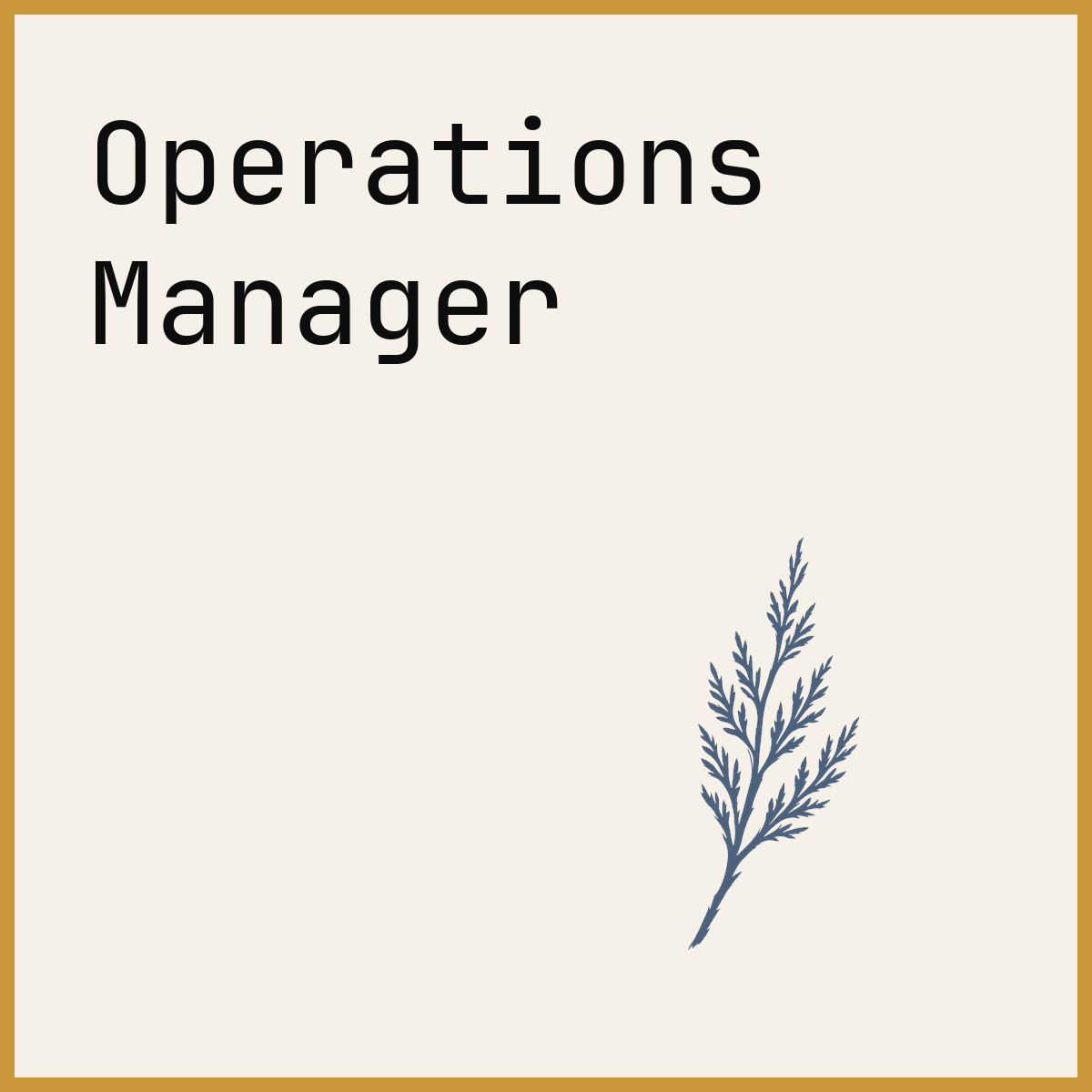 Operations Manager
