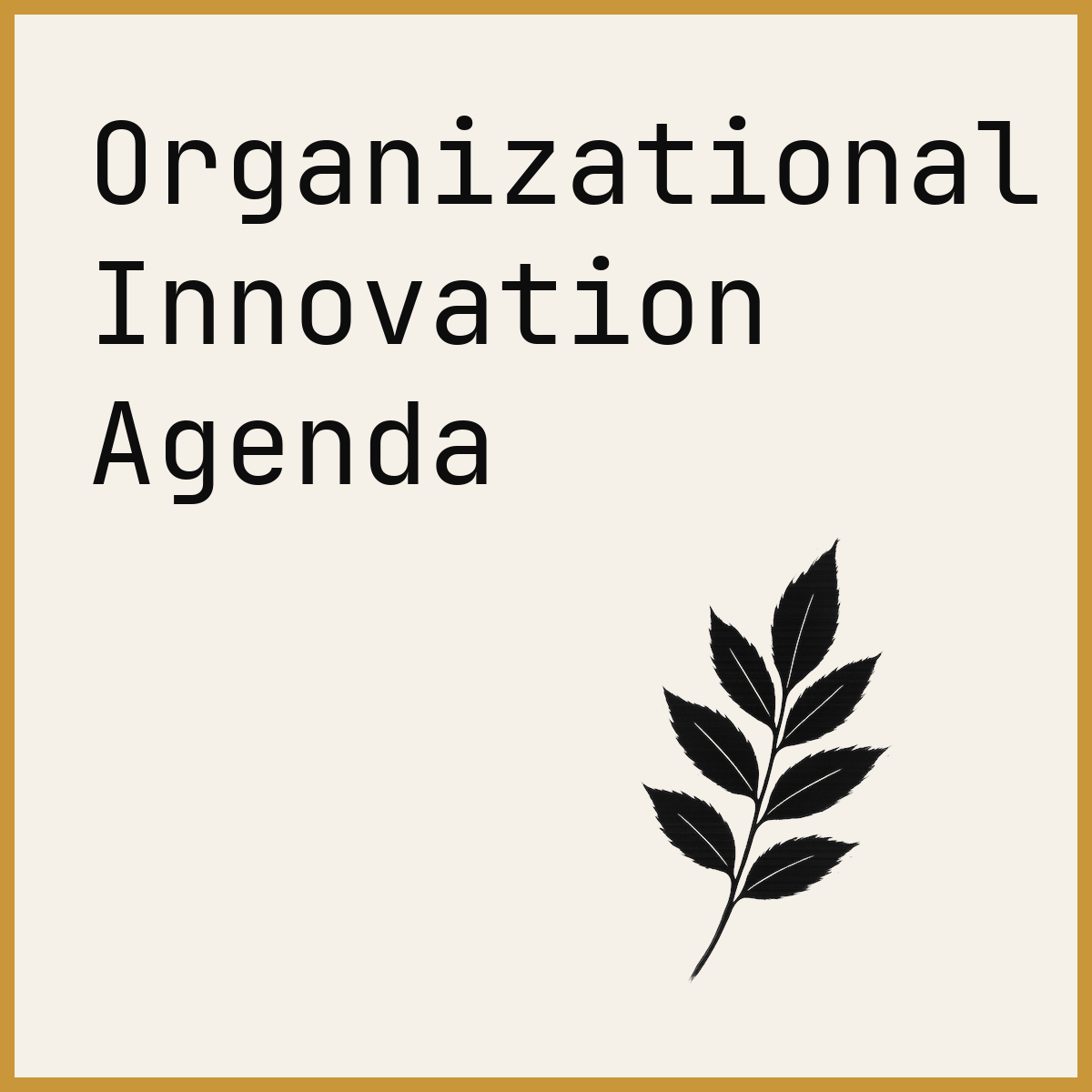 Organizational Innovation Agenda