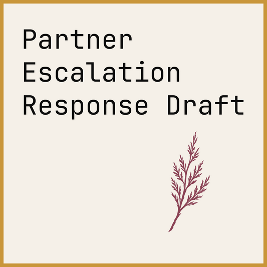 Partner Escalation Response Draft