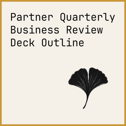 Partner Quarterly Business Review Deck Outline