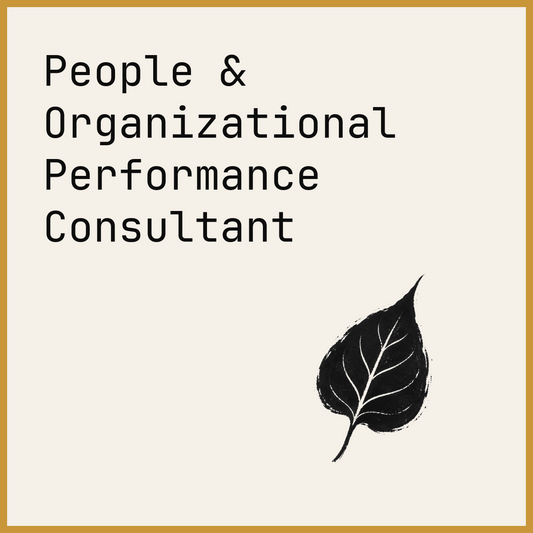 People & Organizational Performance Consultant