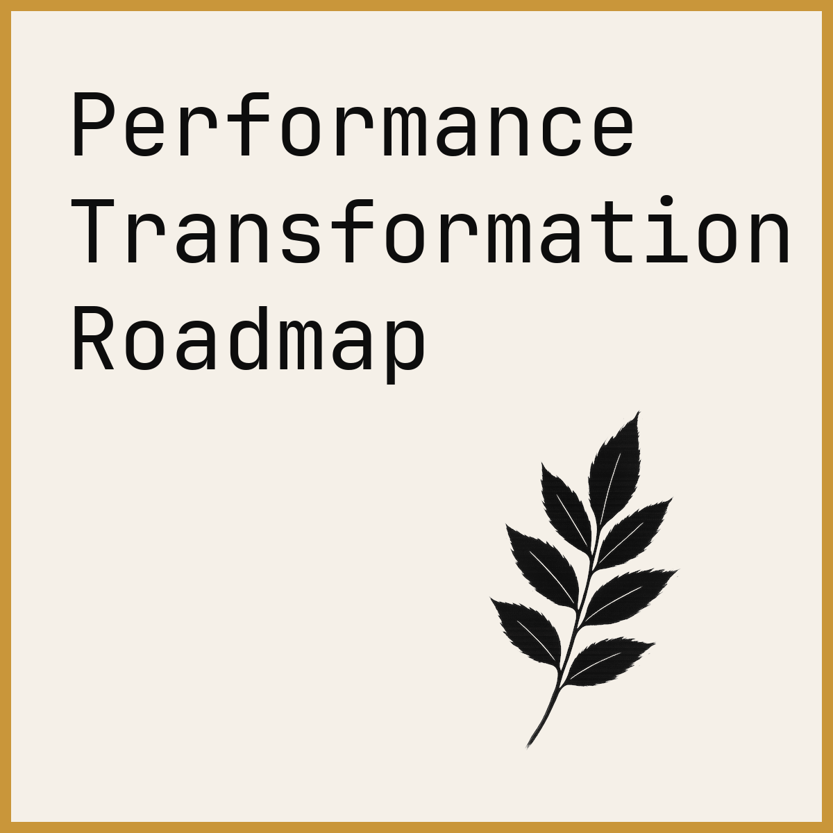 Performance Transformation Roadmap