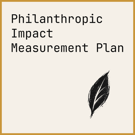Philanthropic Impact Measurement Plan
