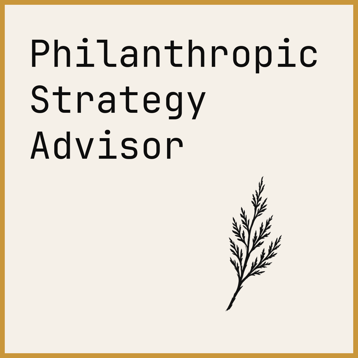 Philanthropic Strategy Advisor