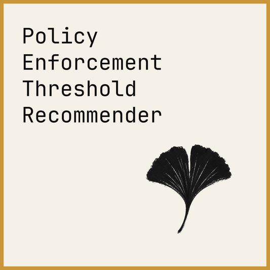 Policy Enforcement Threshold Recommender