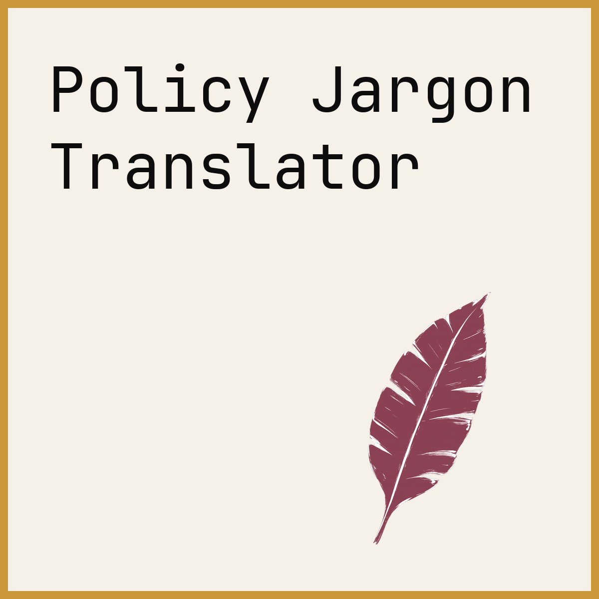 Policy Jargon Translator