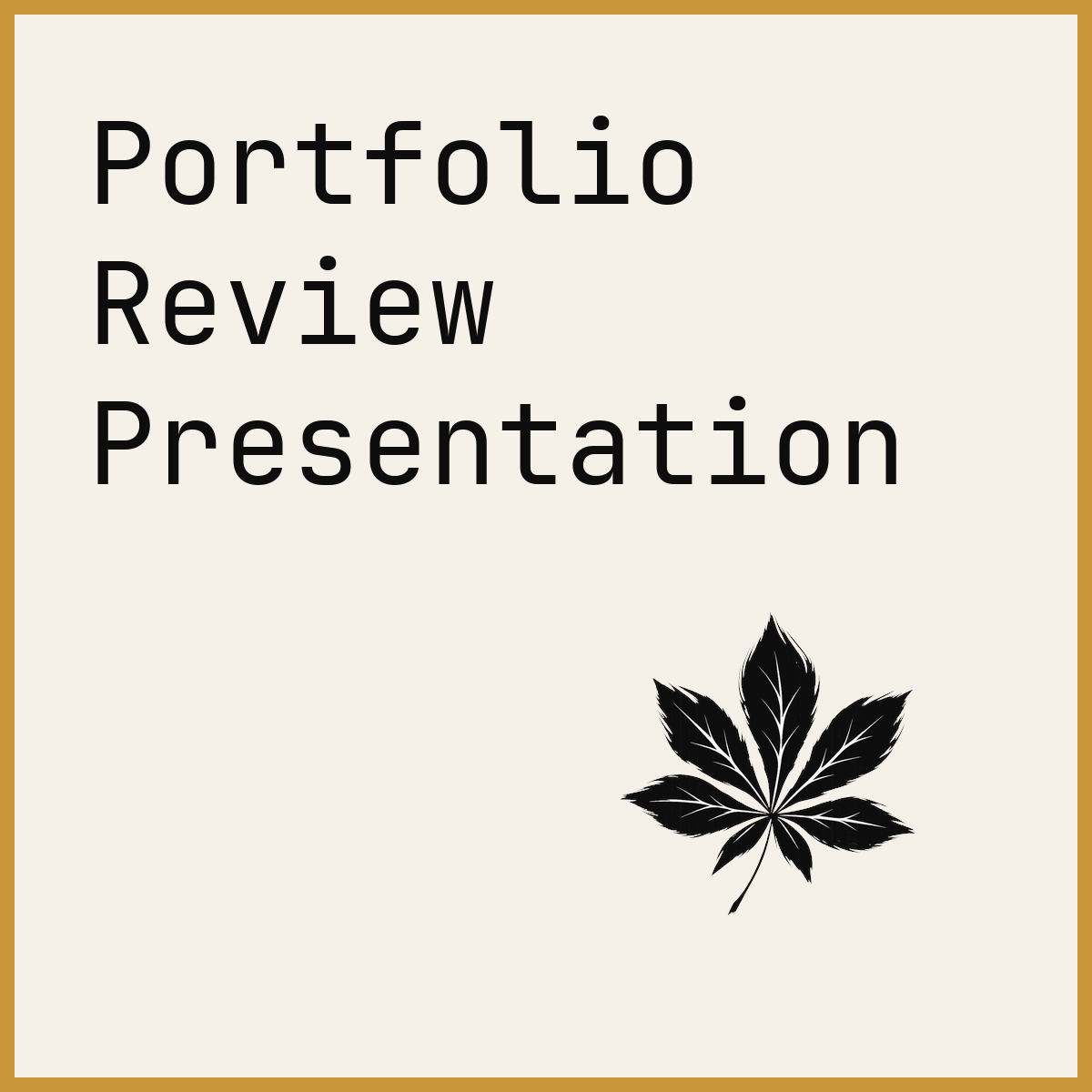 Portfolio Review Presentation