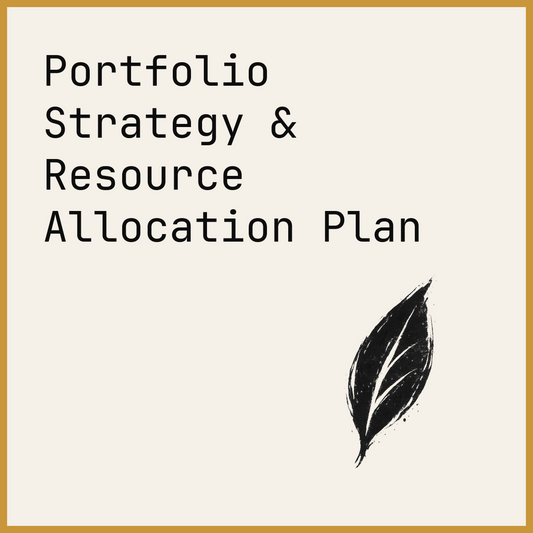 Portfolio Strategy & Resource Allocation Plan