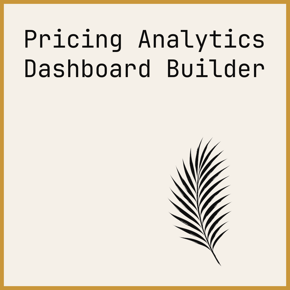 Pricing Analytics Dashboard Builder