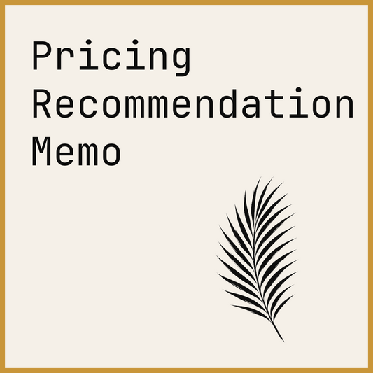 Pricing Recommendation Memo