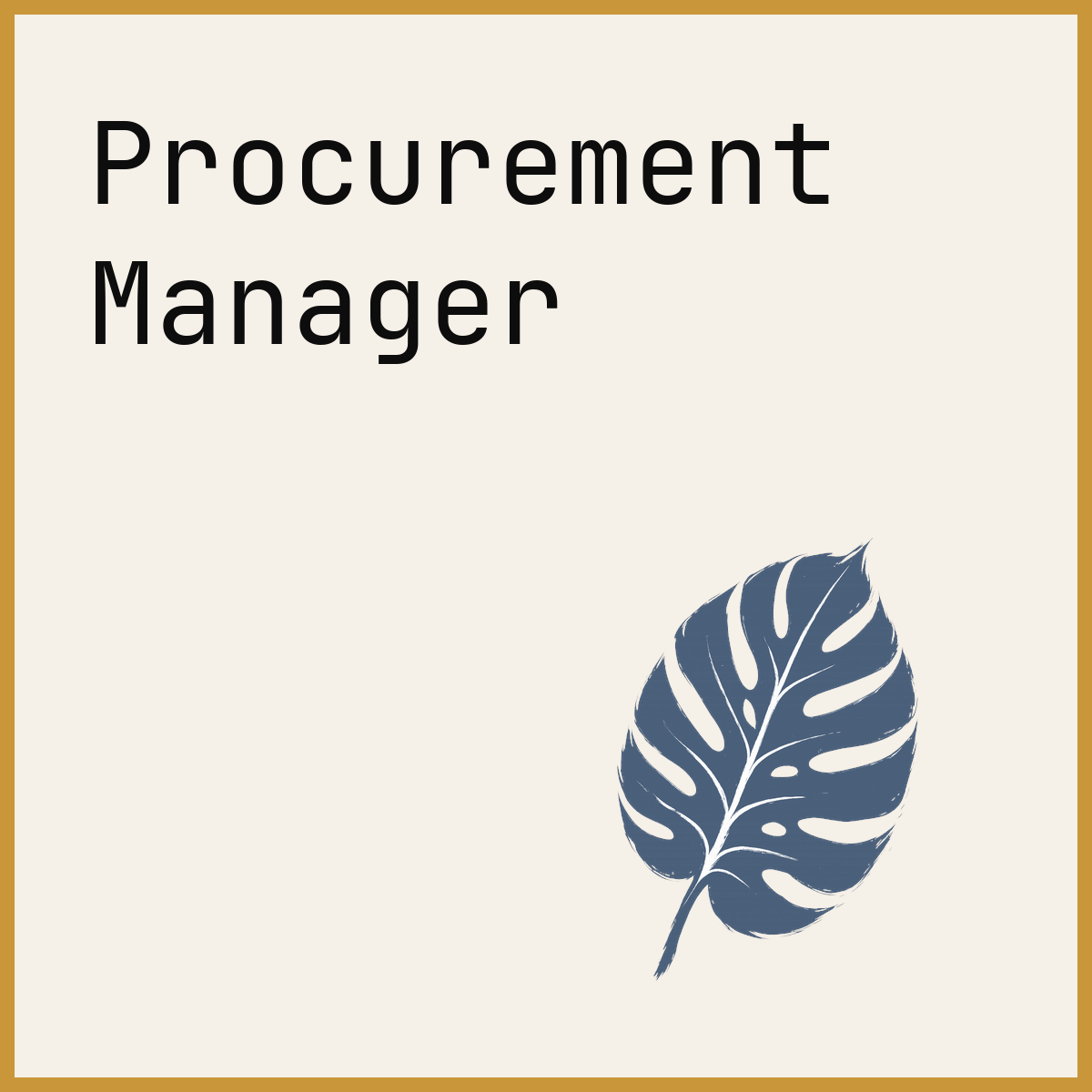 Procurement Manager