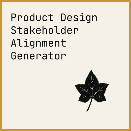 Product Design Stakeholder Alignment Generator
