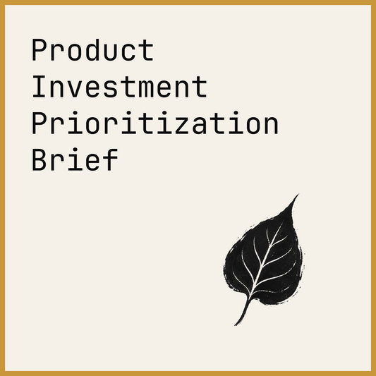 Product Investment Prioritization Brief