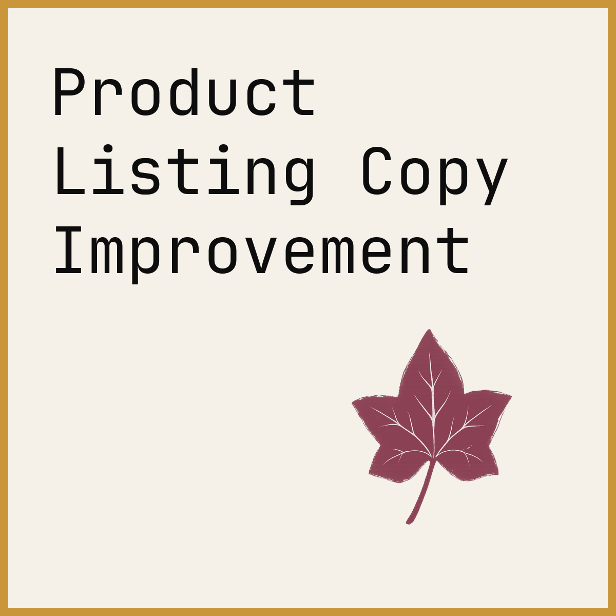 Product Listing Copy Improvement