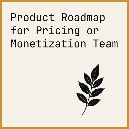 Product Roadmap for Pricing or Monetization Team