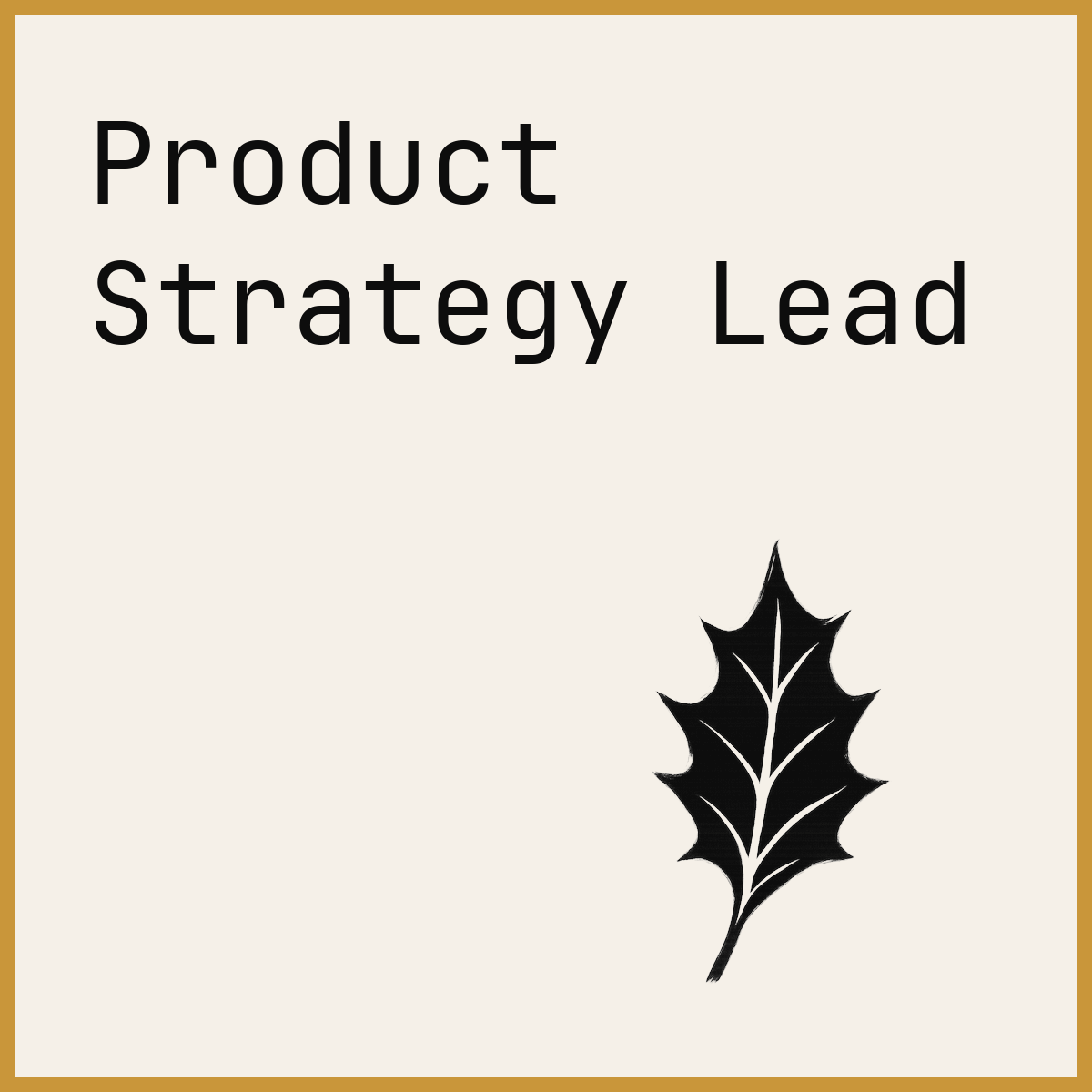 Product Strategy Lead