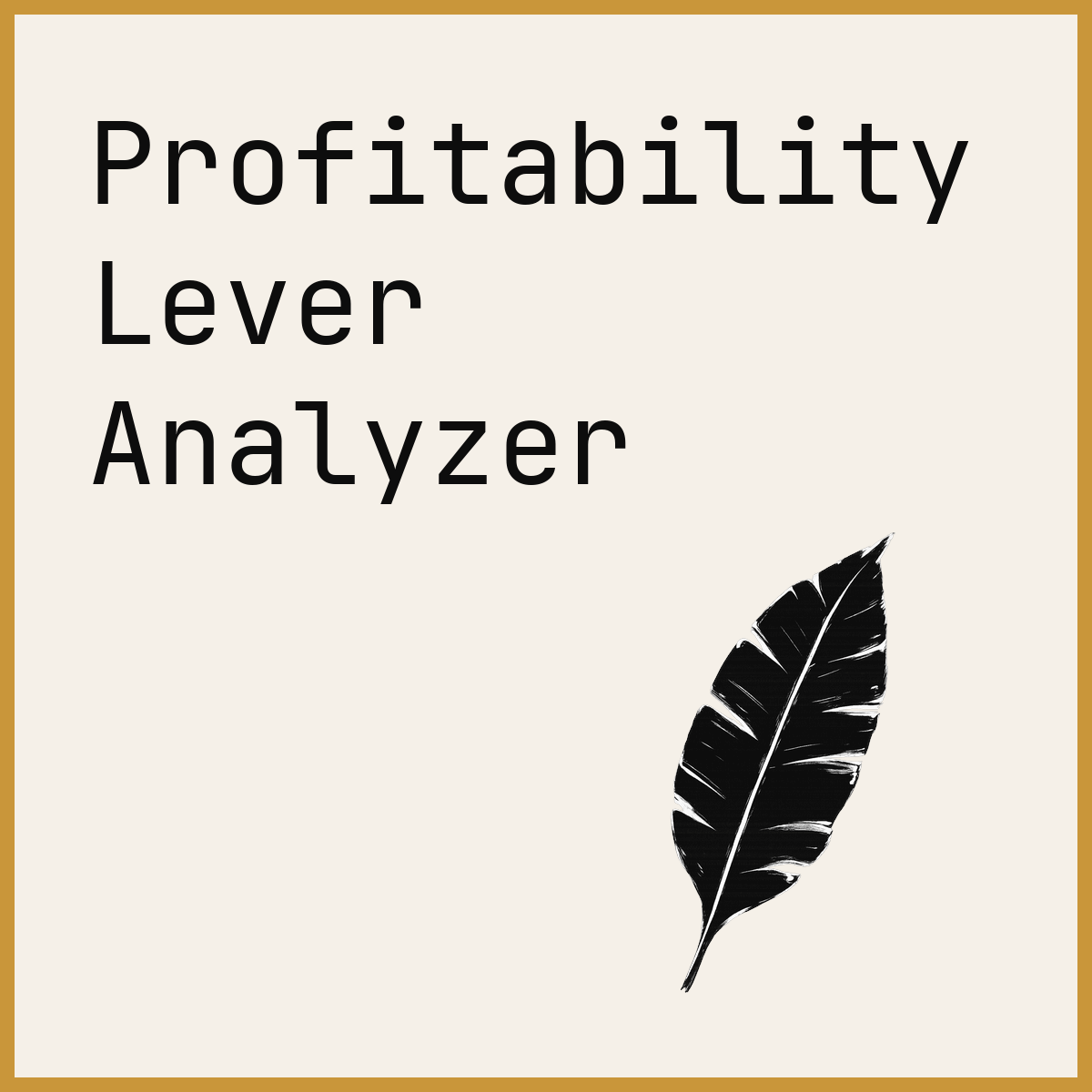 Profitability Lever Analyzer