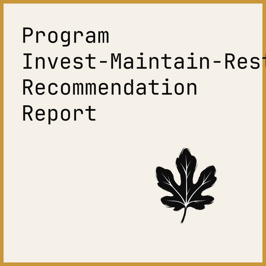 Program Invest-Maintain-Restructure-Sunset Recommendation Report