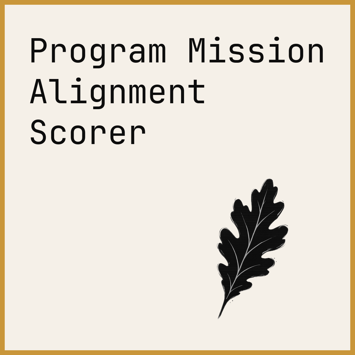 Program Mission Alignment Scorer