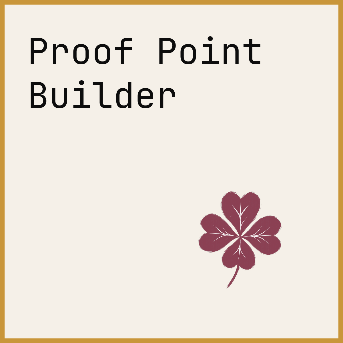 Proof Point Builder