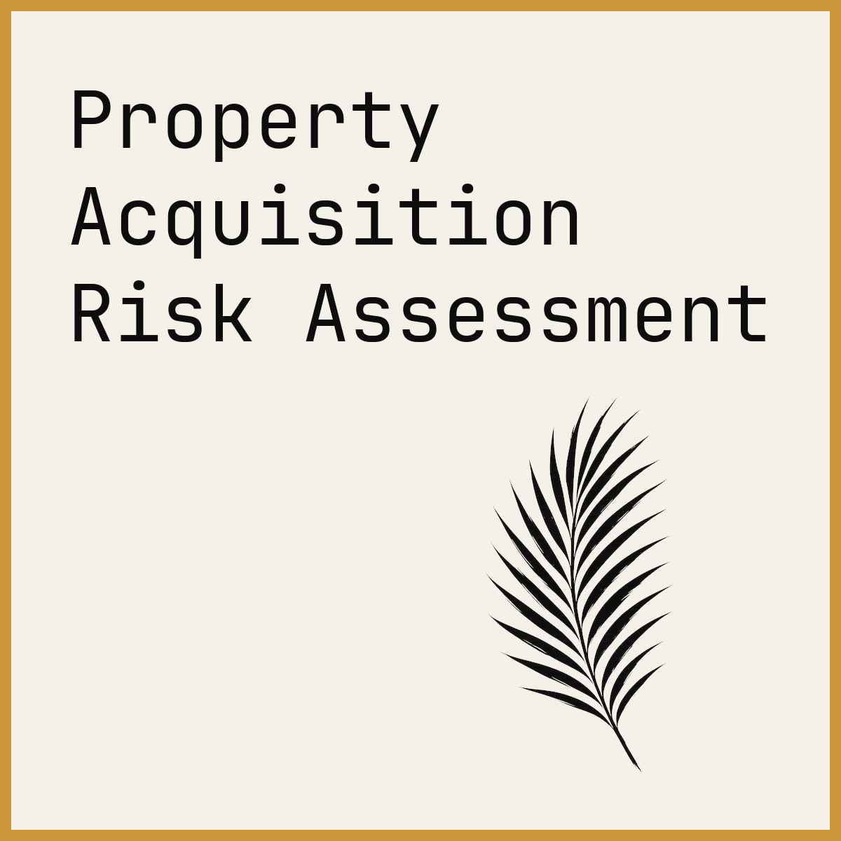 Property Acquisition Risk Assessment