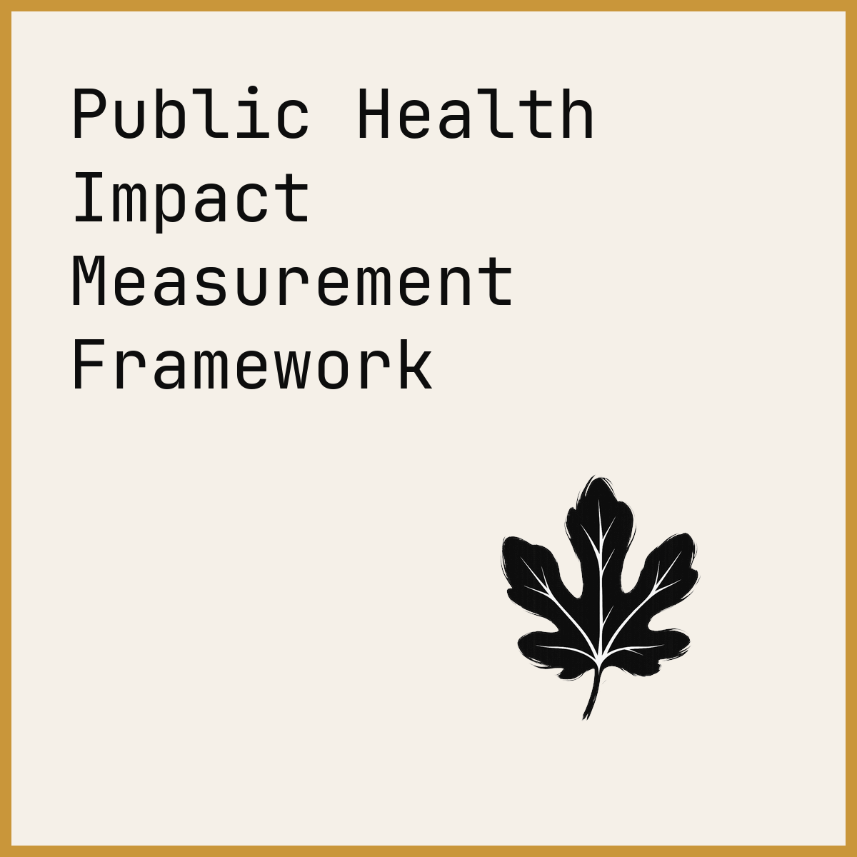 Public Health Impact Measurement Framework
