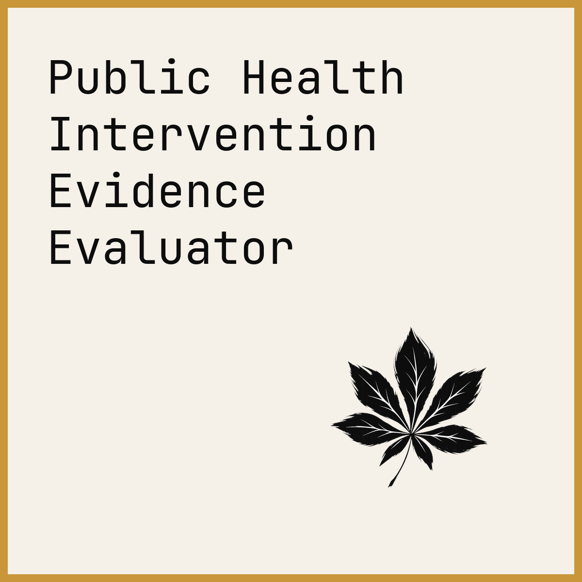 Public Health Intervention Evidence Evaluator