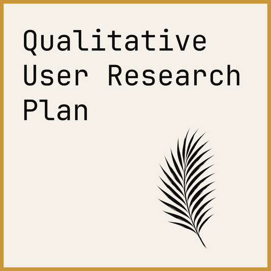 Qualitative User Research Plan