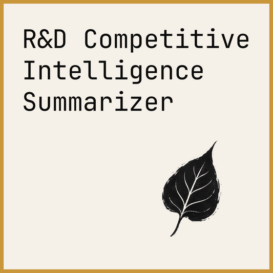 R&D Competitive Intelligence Summarizer