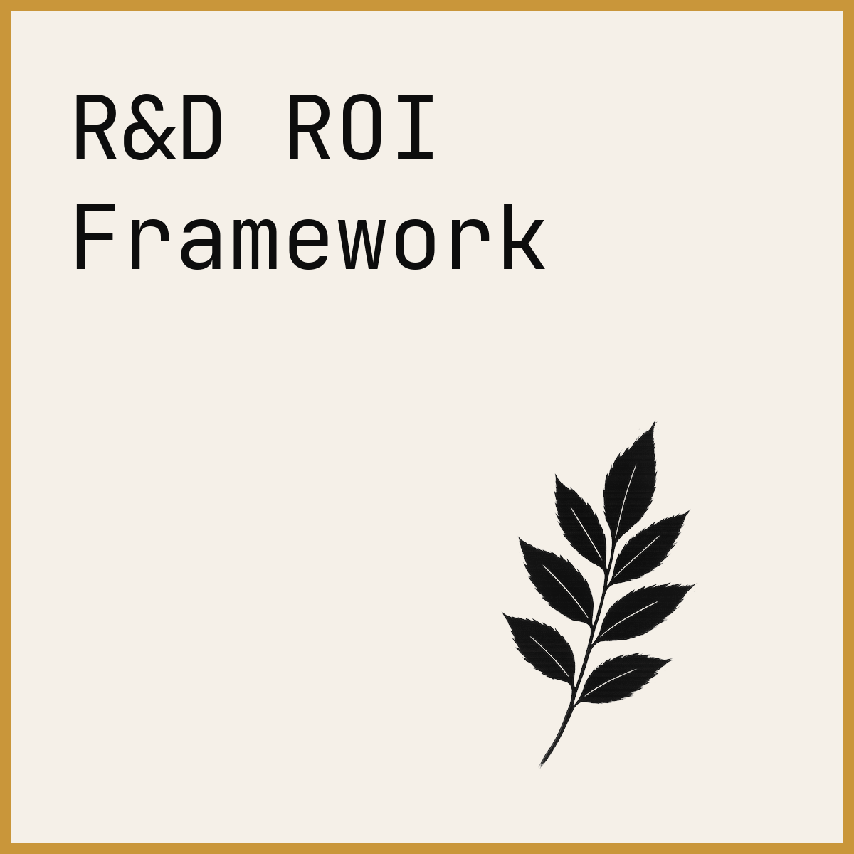 R&D ROI Framework