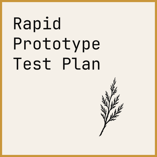 Rapid Prototype Test Plan