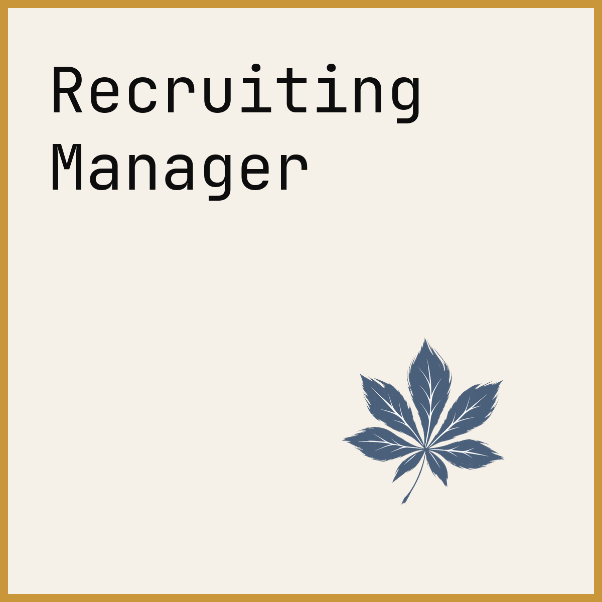 Recruiting Manager