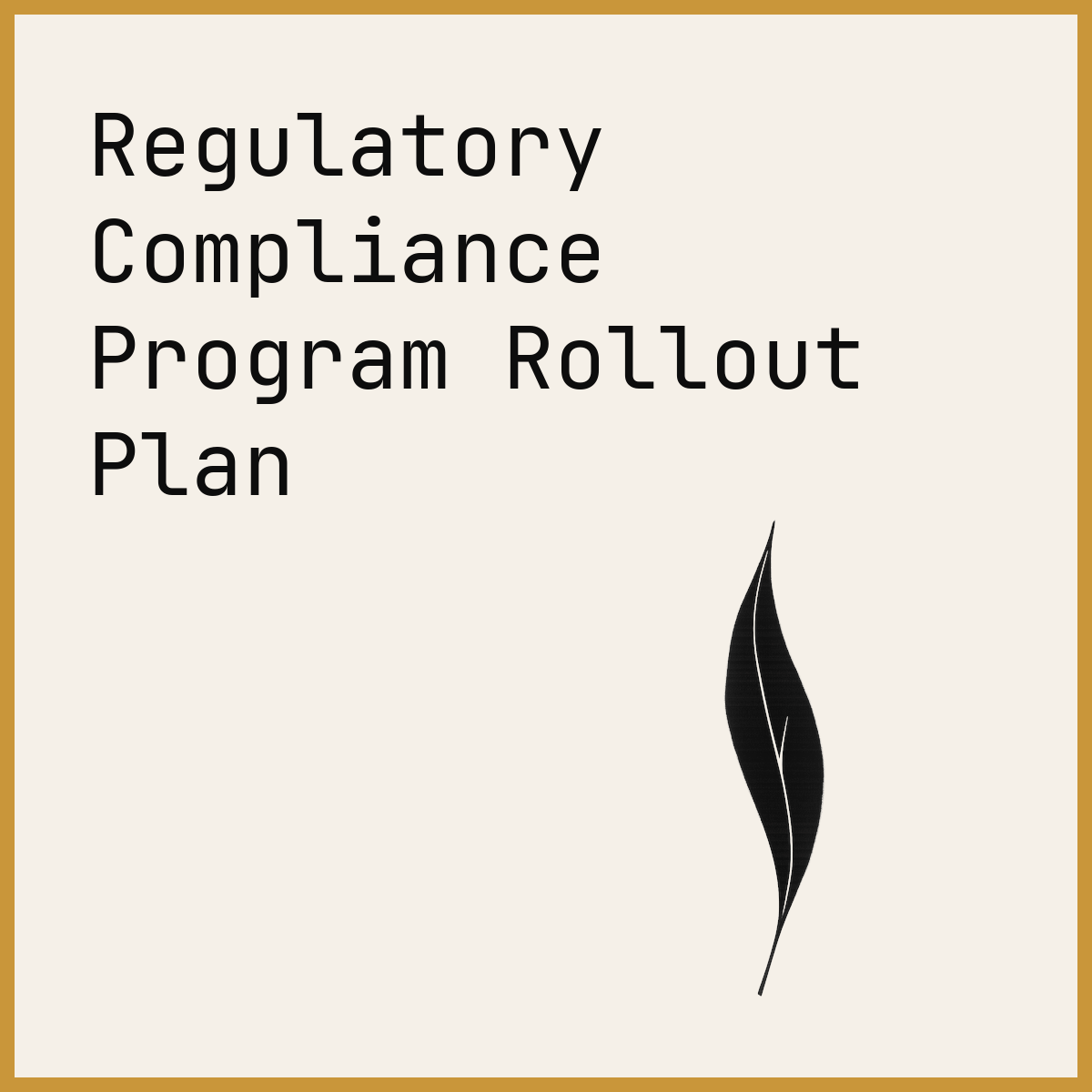 Regulatory Compliance Program Rollout Plan