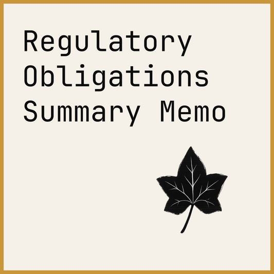 Regulatory Obligations Summary Memo