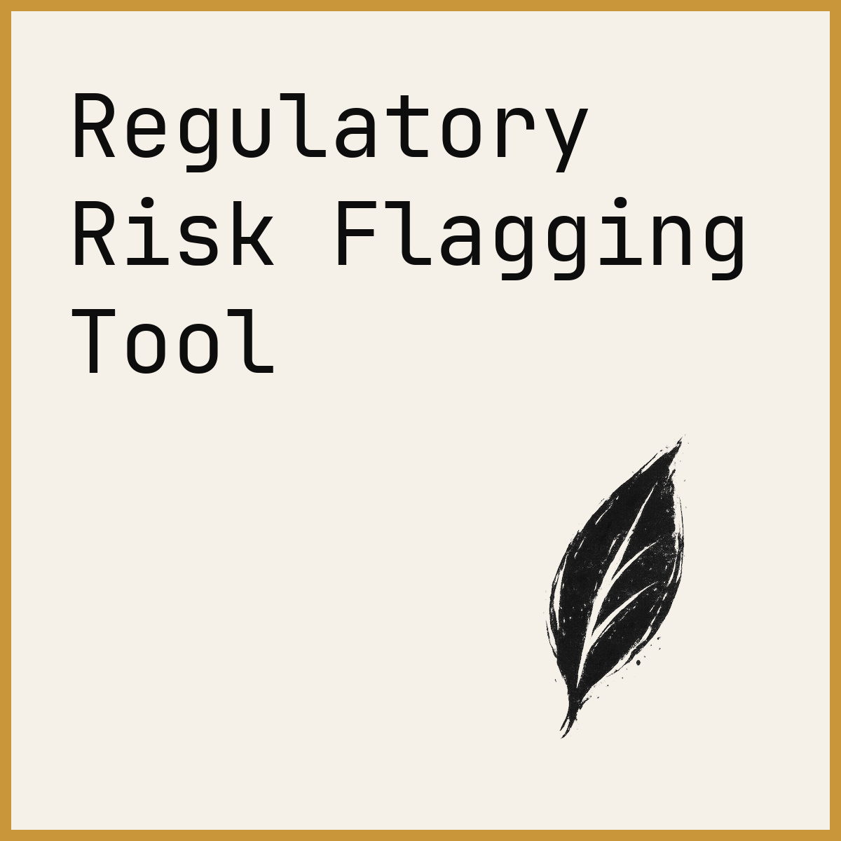 Regulatory Risk Flagging Tool