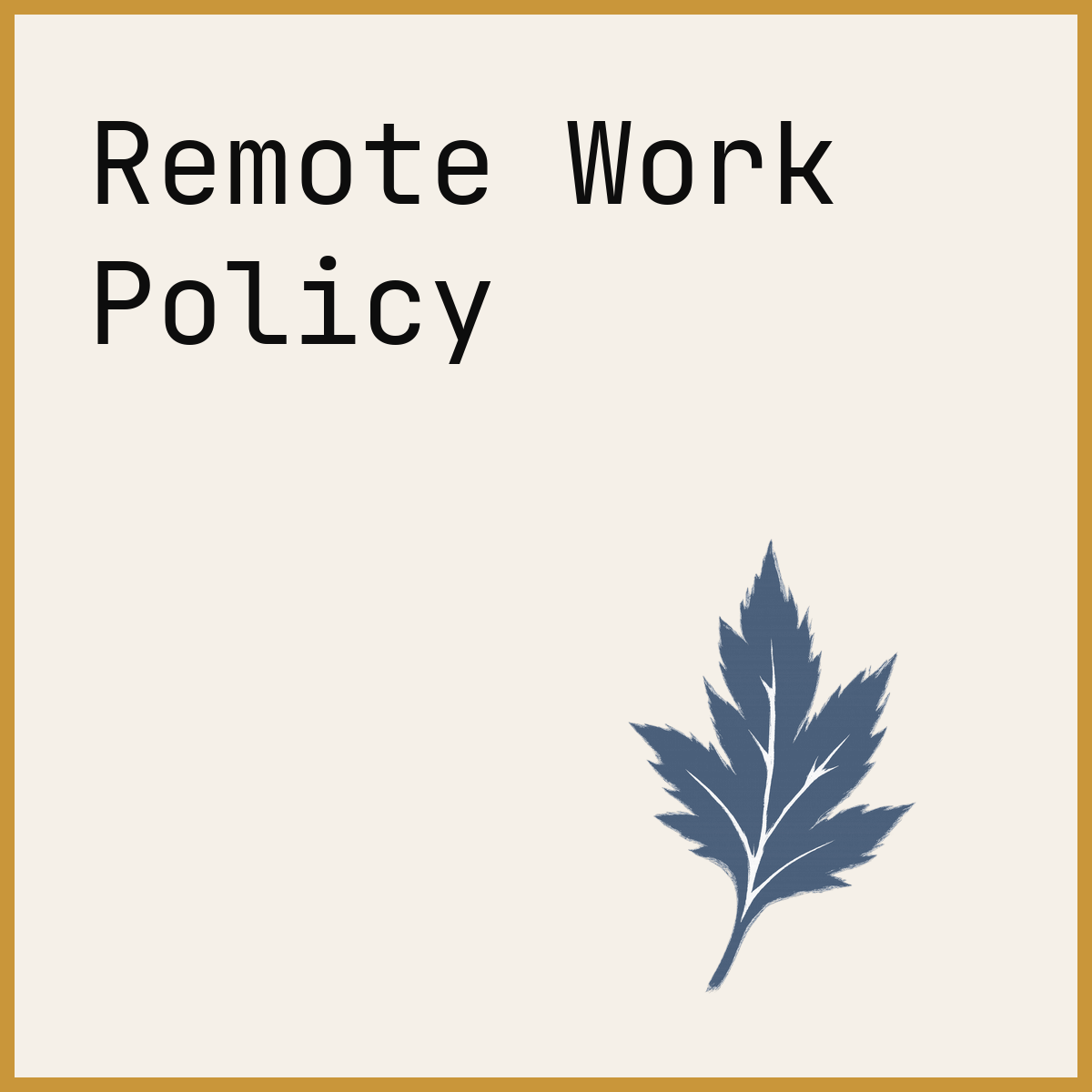 Remote Work Policy