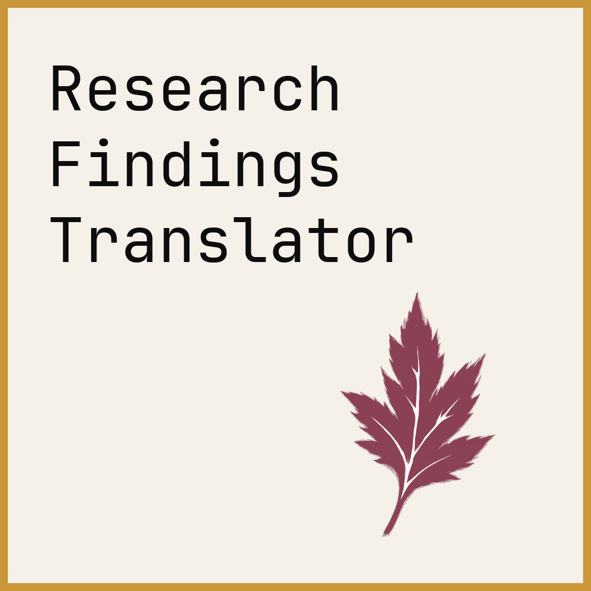Research Findings Translator