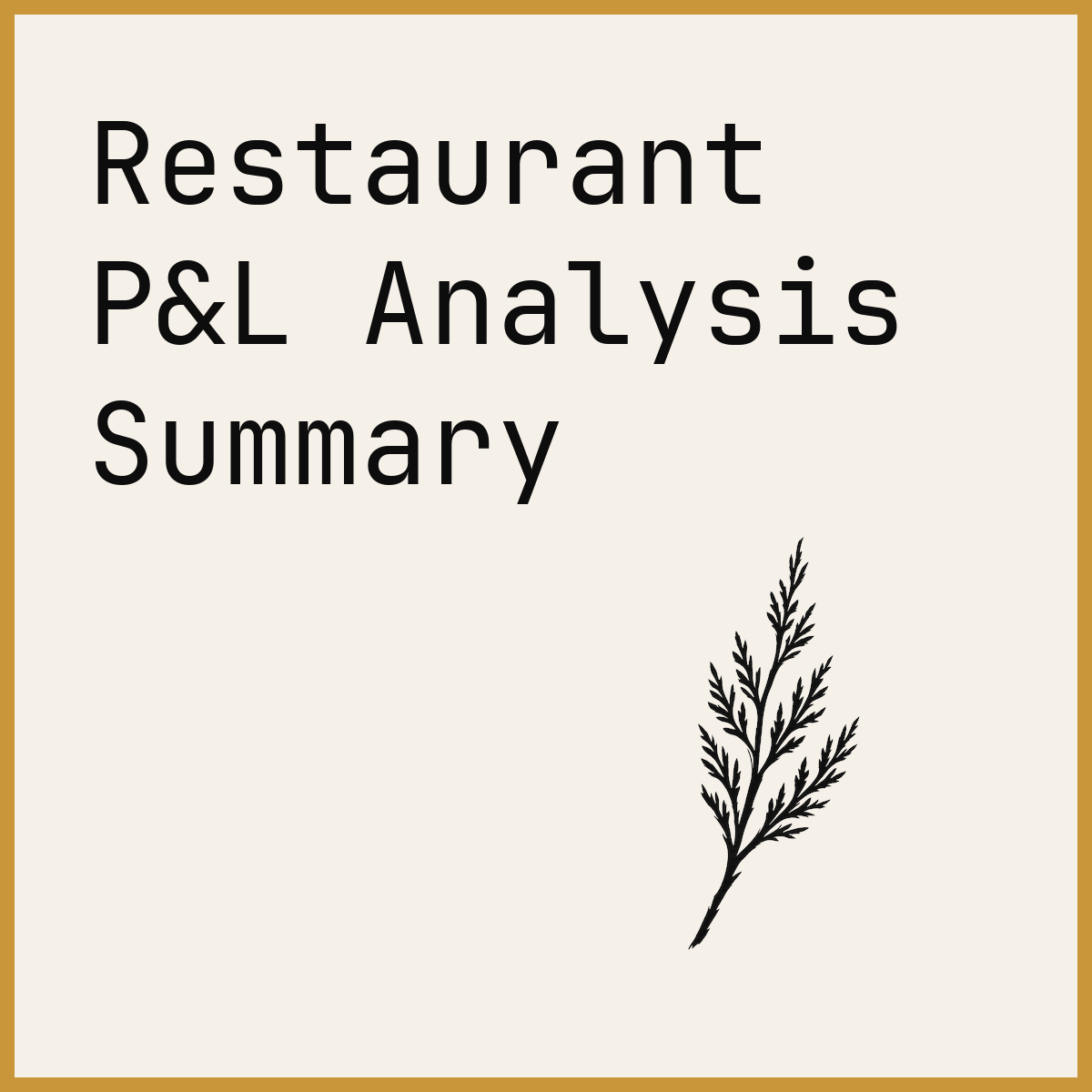 Restaurant P&L Analysis Summary