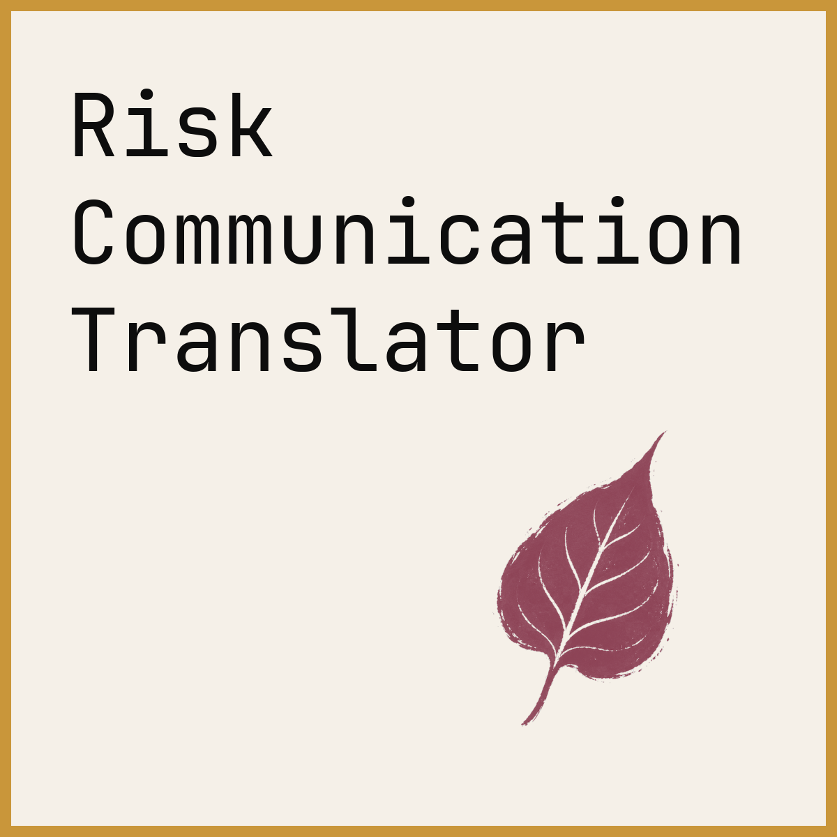 Risk Communication Translator