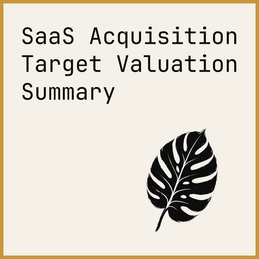 SaaS Acquisition Target Valuation Summary