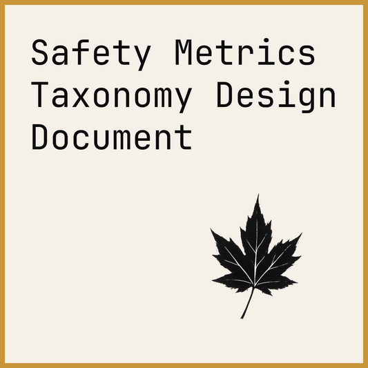 Safety Metrics Taxonomy Design Document