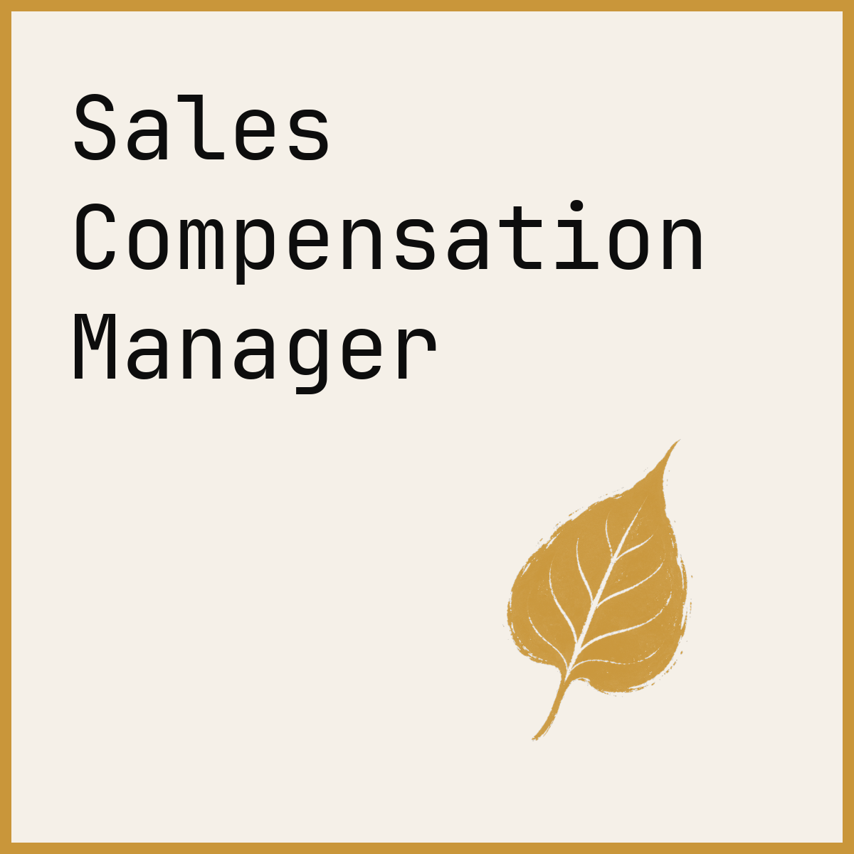 Sales Compensation Manager