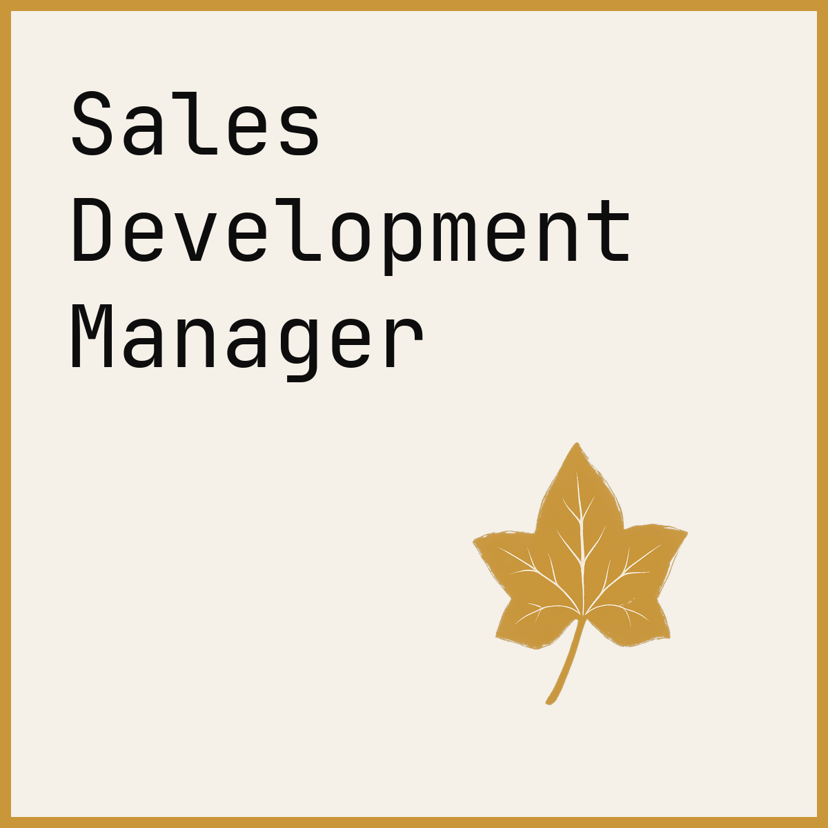 Sales Development Manager